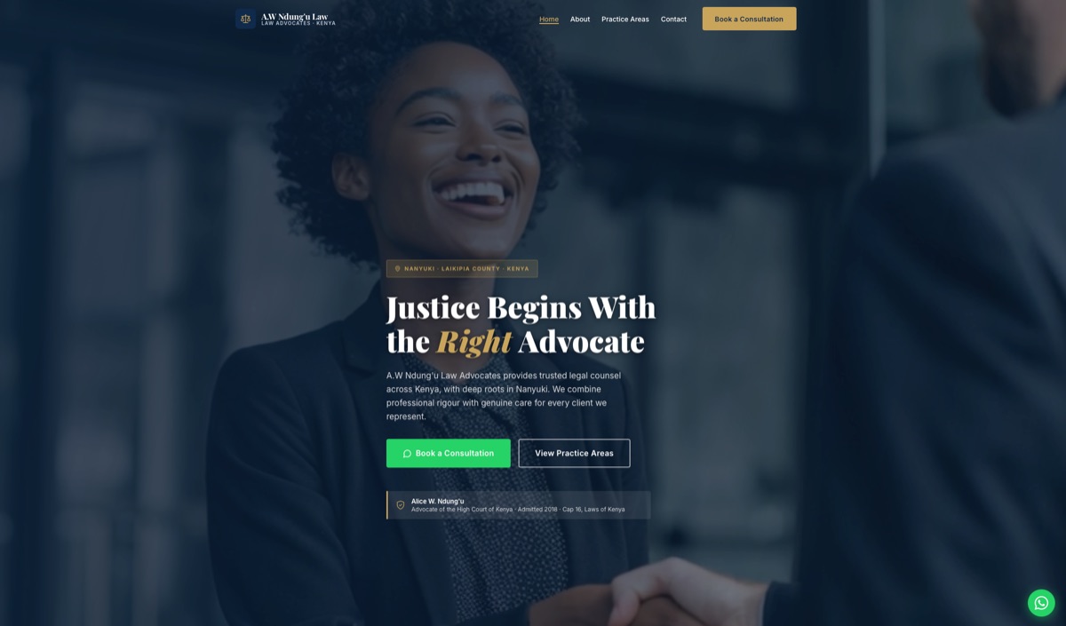 A.W Ndung&rsquo;u Law Website