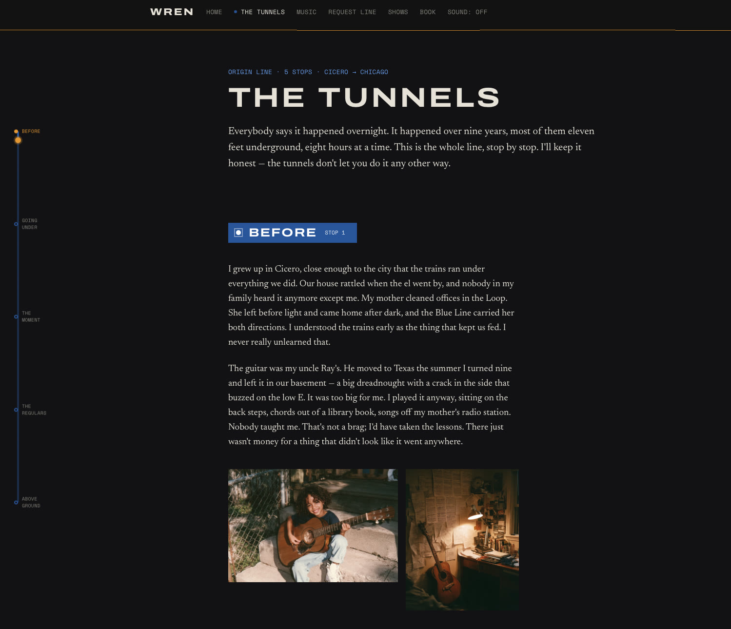 WREN website &mdash; The Tunnels story page
