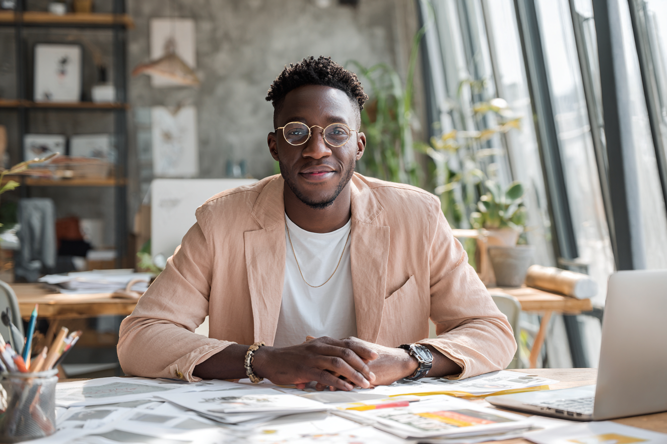 A business owner working through branding and planning resources