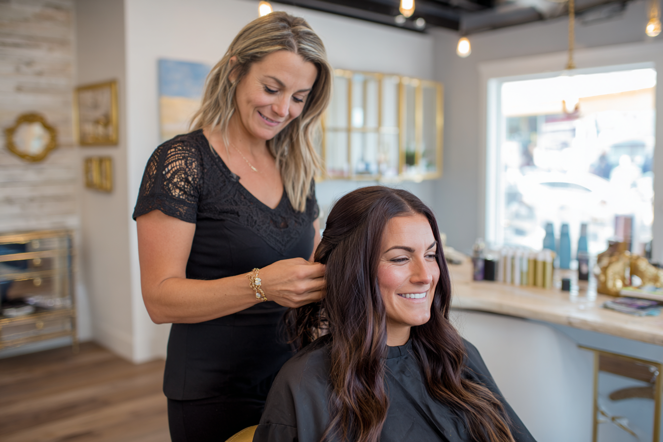 Hairr — a beauty professional at work in a modern upscale salon suite
