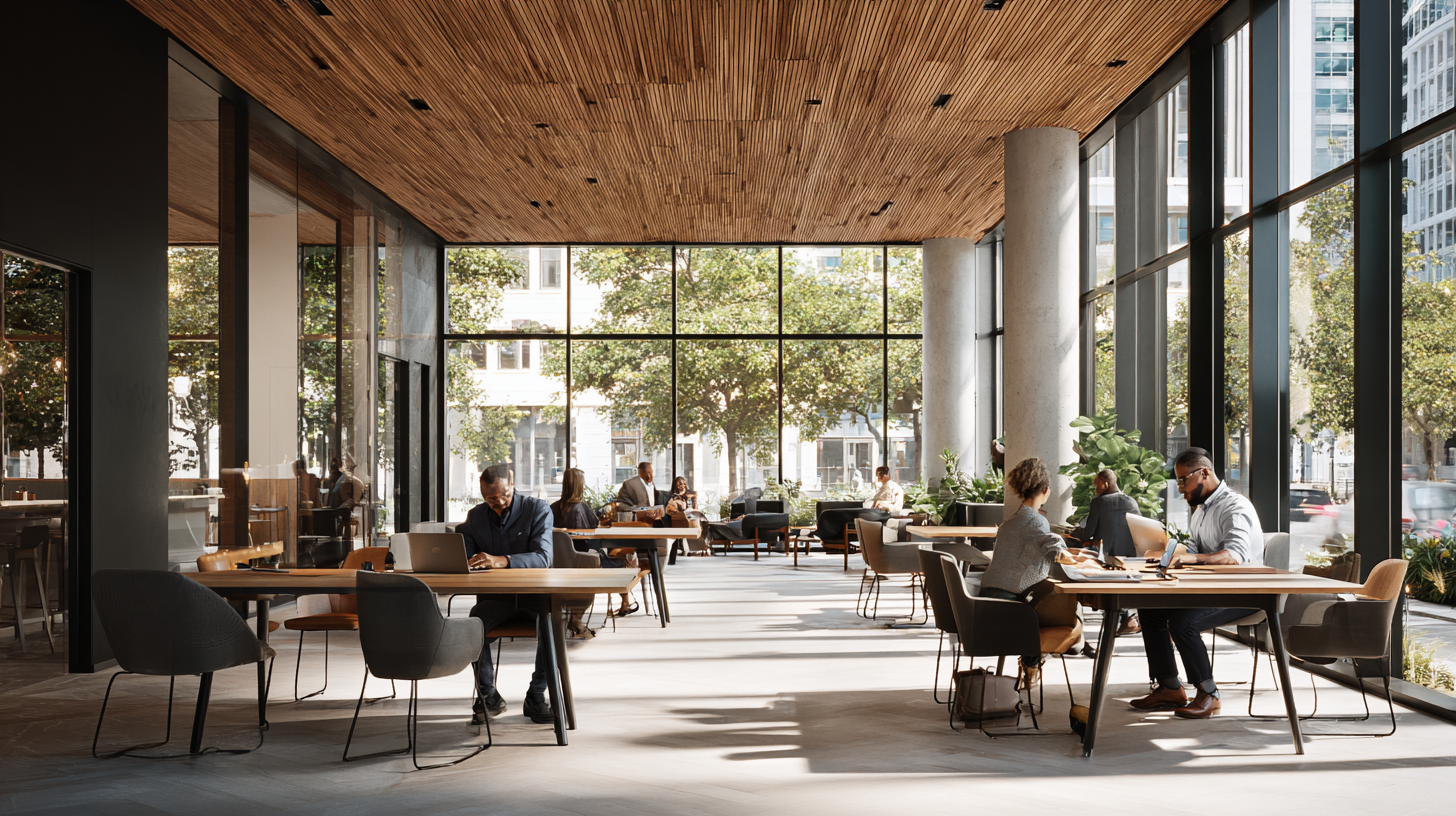 Entrepreneurs working together inside a modern collaborative business space